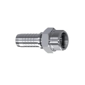 316SST Metric 06L Metric Male x 1/4" Hose End