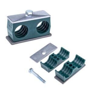 06mm OD Standard Duty Double Pipe Clamp