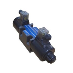 NG10 DC Dbl Solenoid Valve, Spring Centered, A and B Blocked - P Open to T in Center