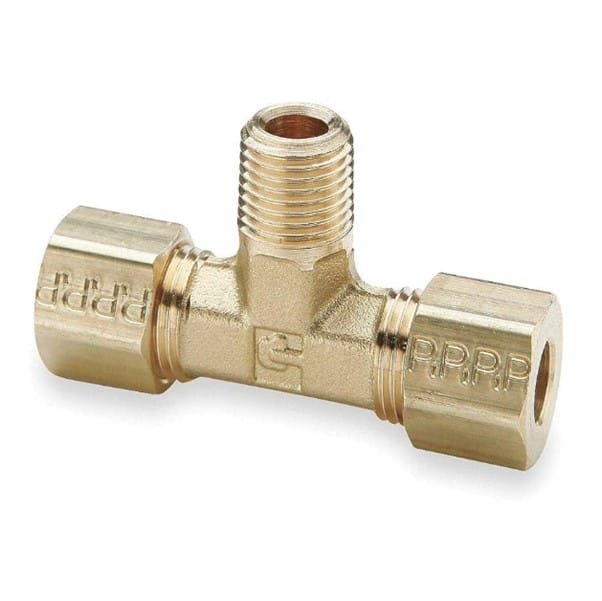 LB-172C-1.jpg 1/4" NPT M x Compression 1/4" x 1/4" Branch Tee